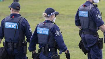 Australian Federal Police officers. Picture Keegan Carroll
