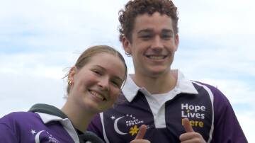 Students from St John Bosco College in Relay for Life. Picture Facebook